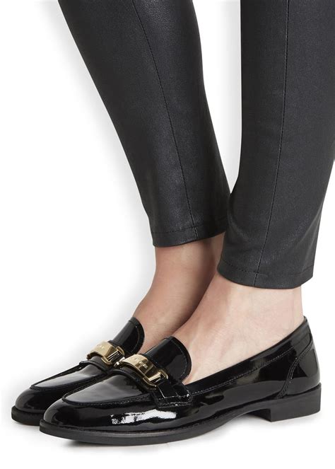 michael kors patent leather loafers for women